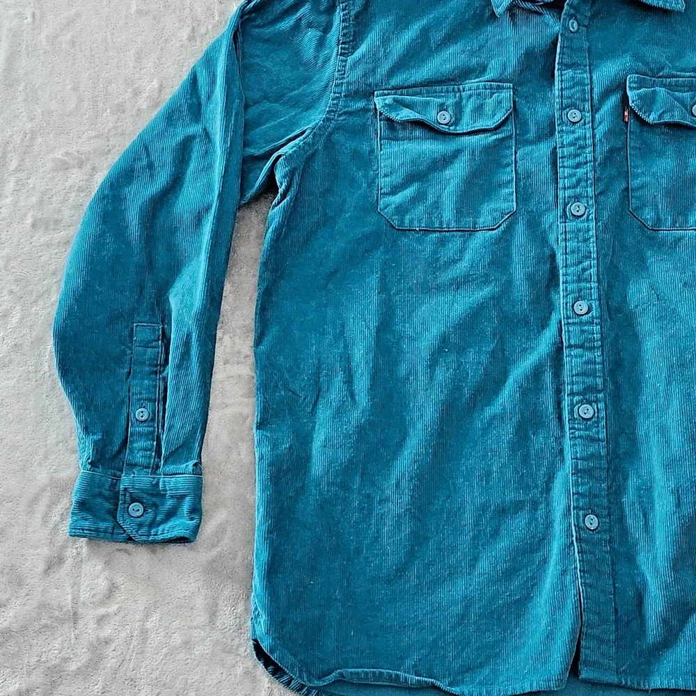 Levi's Jackson Worker Shacket Men's L Blue Corduroy Button Up‎ Gorpcore Button